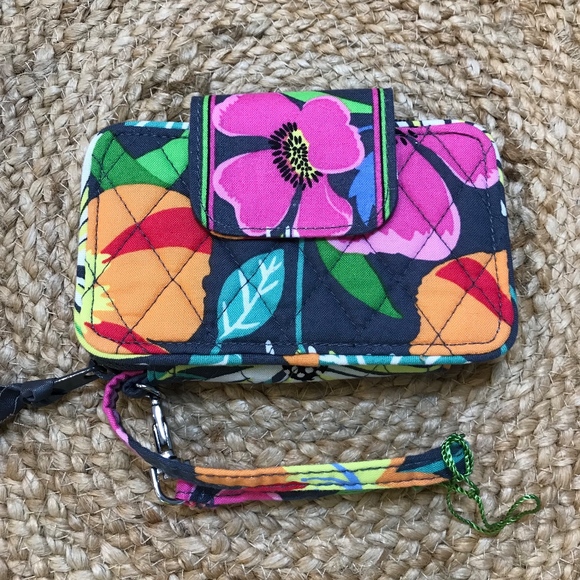 Vera Bradley Handbags - Vera Bradley Smartphone Wristlet Jazzy Blooms-NWOT